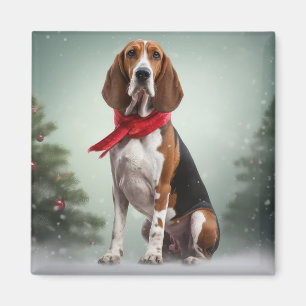 Íman Tremendo Cachorro Walker Coonhound no Natal da Nev