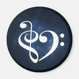 Íman Tremor Clef Bass Clef Heart Dark Blue Nebula