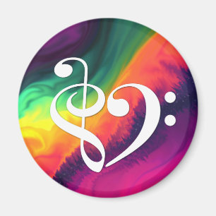 Íman Tremor Clef Bass Clef Heart Rainbow Waves Nebula