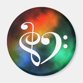 Íman Tremor Clef Bass Clef Heart Red Green Nebula Azul