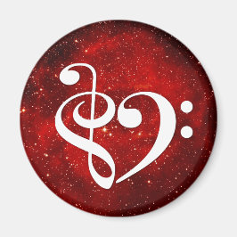 Íman Tremor Clef Bass Clef Heart Red Rosette Nebula