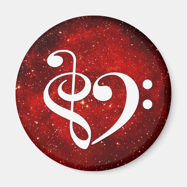 Íman Tremor Clef Bass Clef Heart Red Rosette Nebula (Frente)