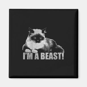 Íman Trendy Graphic Cat Stamp Sou um Beast