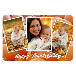 Íman Trendy Orange Red Family Photos Thanksgiving