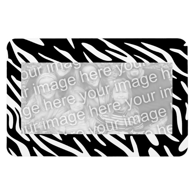Íman Trendy Zebra Flexível 4 x 6 Fotografia Magnética (Horizontal)