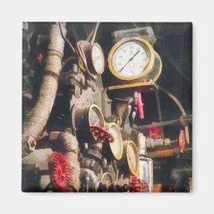 Íman Trens - táxi do interior da locomotiva de vapor