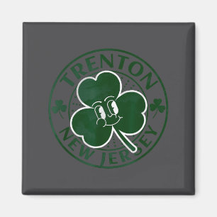 Íman Trenton New Jersey Trevo Irlandês Nj Retrô Lembran