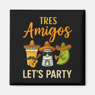 Íman Tres Amigos Tequila Salt Limão Cinco De Mayo