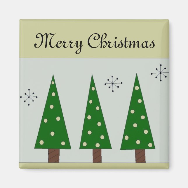 Íman Três Árvores Whimsical (Frente)