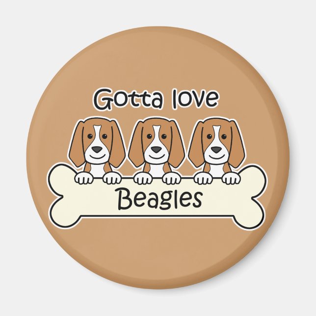 Íman Três Beagles (Frente)