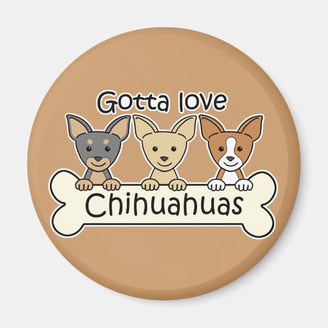 Íman Três Chihuahuas (Frente)