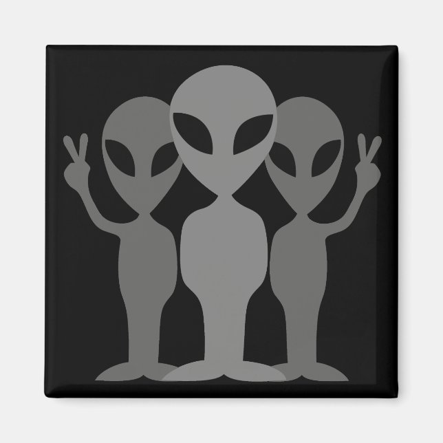 Íman Três Cinzas de Aliens espaciais (Frente)