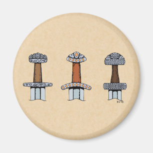 Íman Três Espadas de Viking Hilts
