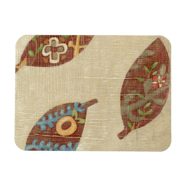 Íman Três Folhas no Fundo de Textura Linen (Horizontal)