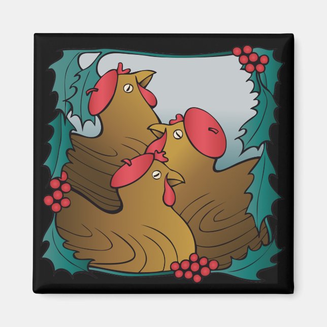 Íman Três Galinhas Francesas (Frente)