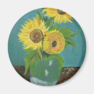 Íman Três girassóis em um vaso, van Gogh