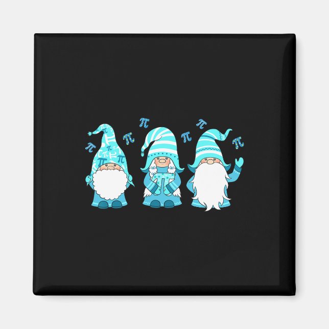Íman Três Gnomos Feliz Feliz Pi-Day Número de Matemátic (Frente)