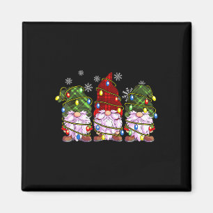 Íman Três Gnomos Xadrez Búfalo Vermelho Natal