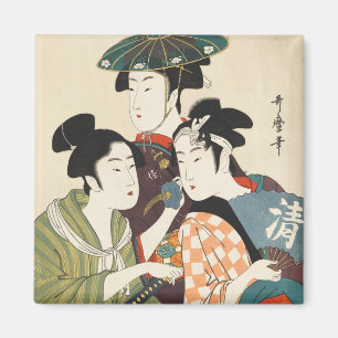 Íman Três homens novos ou mulheres, Utamaro