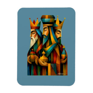 Íman Três Homens Sábios Arte Abstrata da Natividade