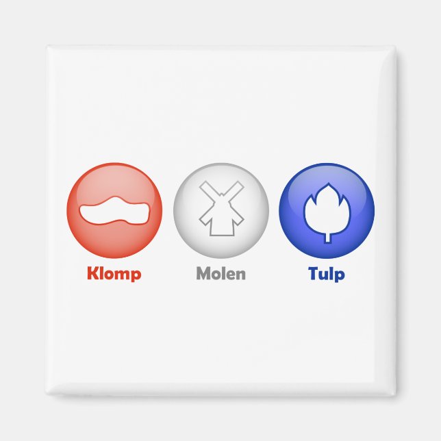 Íman Três ícones holandeses (Frente)