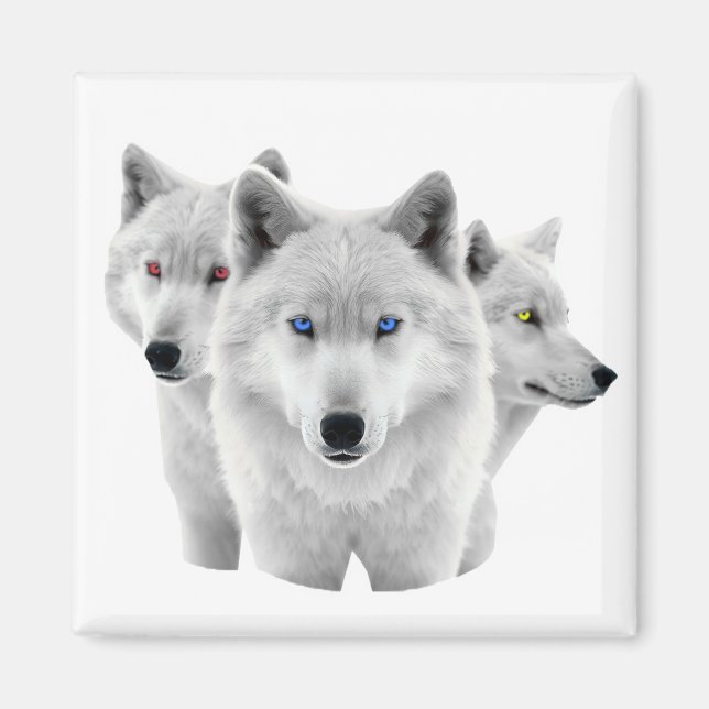 Íman Três Lobos Brancos (Frente)