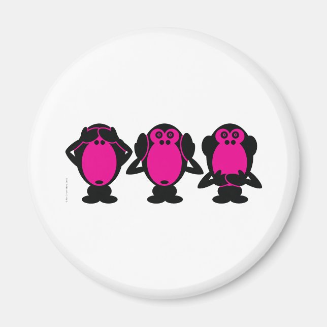 Íman Três Macacos Sábios (Frente)