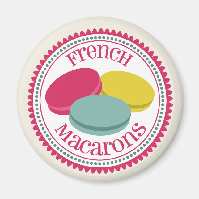 Íman Três Macarões Franceses (Frente)