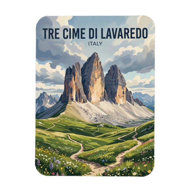 Íman Três Pontas de Lavaredo Itália (Vertical)