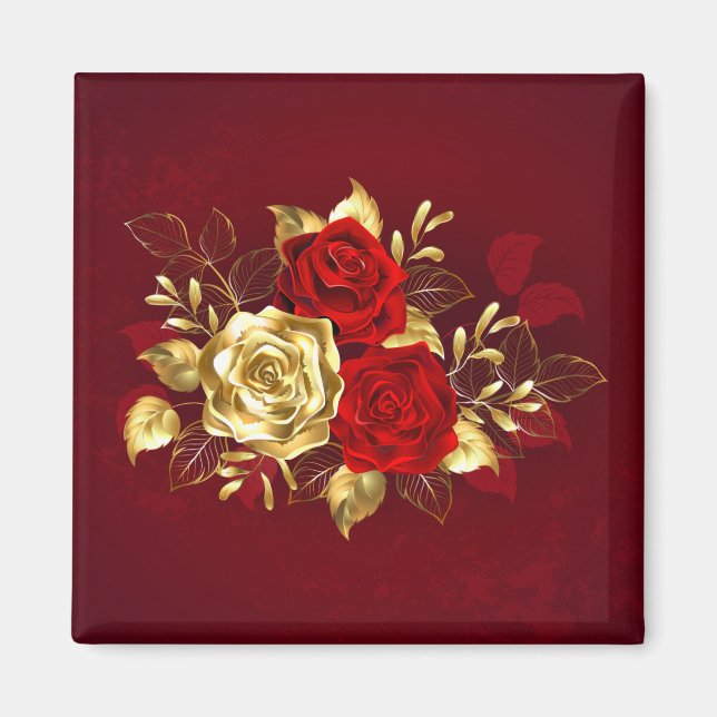 Íman Três Rosas de Joia (Frente)