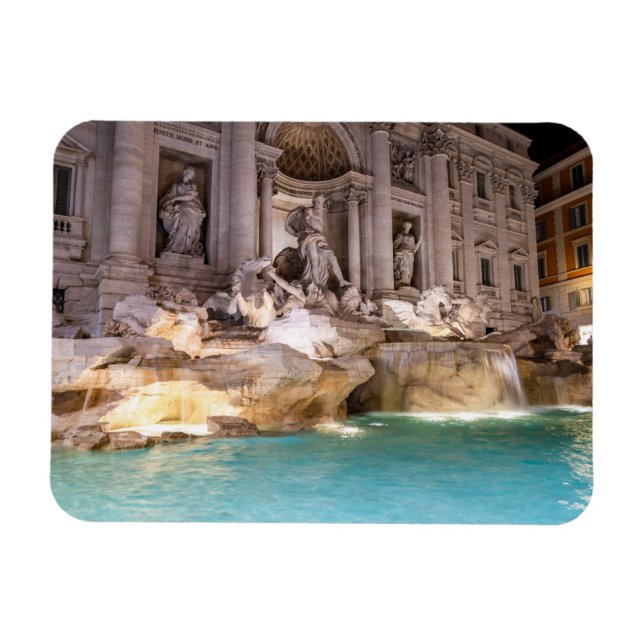 Íman Trevi Fountain à noite - Roma, Itália (Horizontal)