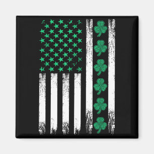 Íman Trevo da Bandeira Americana Irlandesa St Patricks