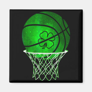 Íman Trevo da Sorte Basquetebol Shamrock Irlandês St Pa
