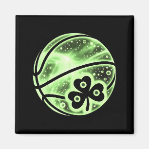 Íman Trevo da Sorte Irlandês de Basquete Engraçado