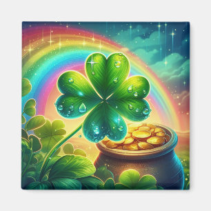 Íman Trevo do dia do Rainbow Saint Patrick