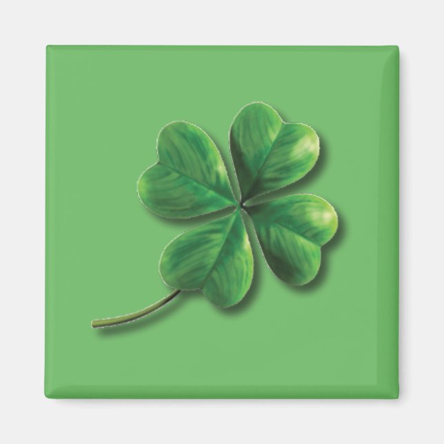 Íman Trevo Irlandês Verde Moderno (Frente)