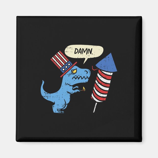 Íman Trex Short Hands Firecracker Funny Fireworks 4th O (Frente)