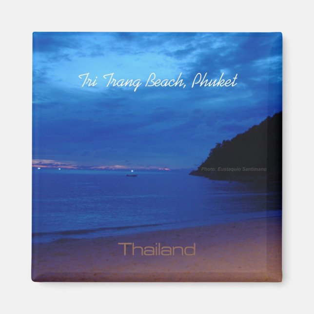 Íman Tri Trang Beach Phuket Thailand Magnets (Frente)