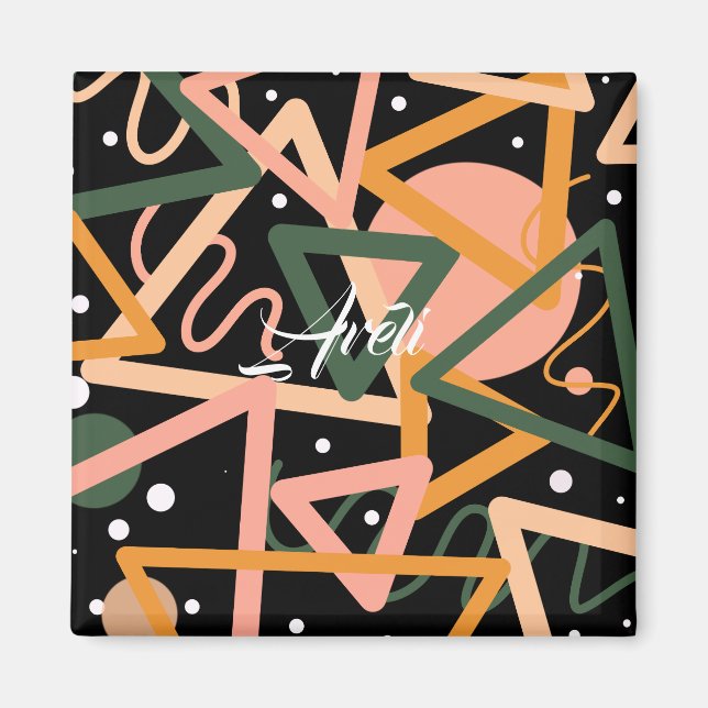 Íman Triângulo E Círculos (Frente)