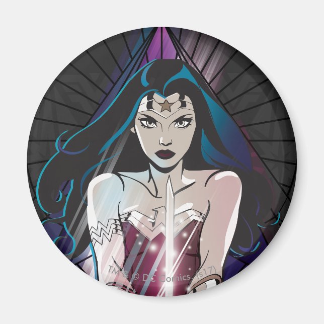 Íman Triângulo Tribal da Mulher Maravilha (Frente)