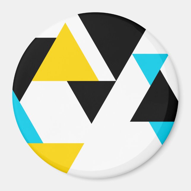 Íman triângulos legal, únicos, modernos, urbanos (Frente)