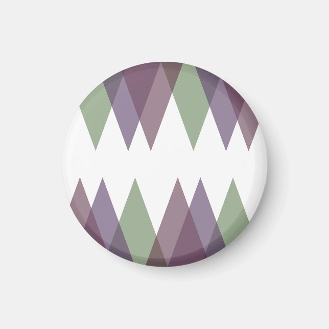 Íman Triângulos Mauve e Verde (Frente)