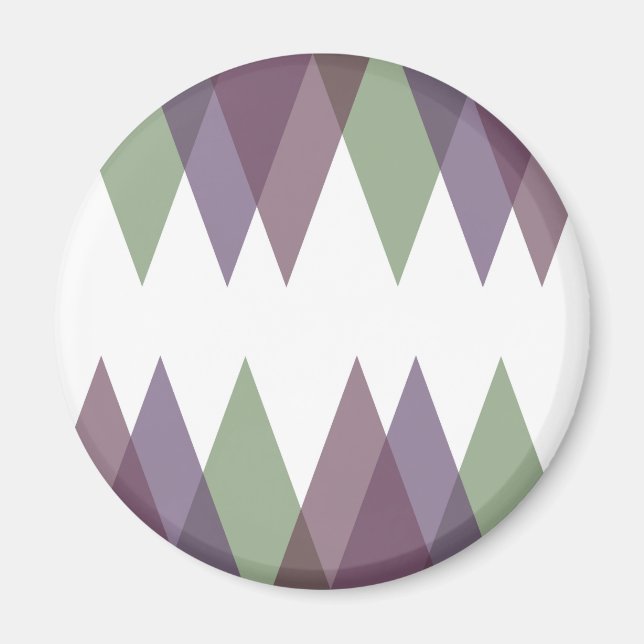 Íman Triângulos Mauve e Verde (Frente)