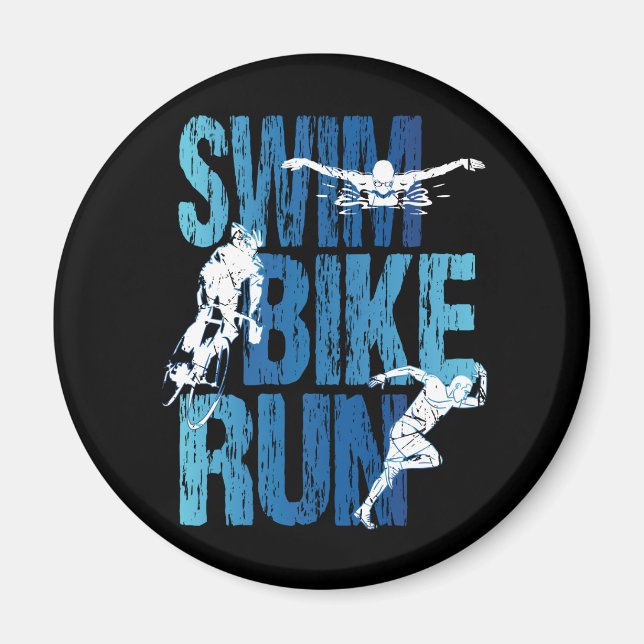 Íman Triathlon - Natação Bike Run (Frente)