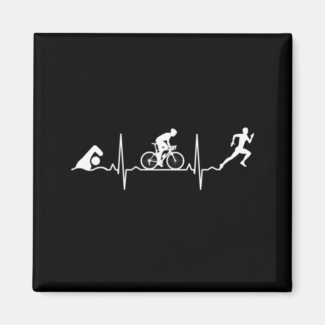 Íman Triathlon - Triathlon Heartbeat (Frente)