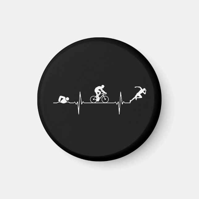Íman Triathlon - Triathlon Heartbeat (Frente)
