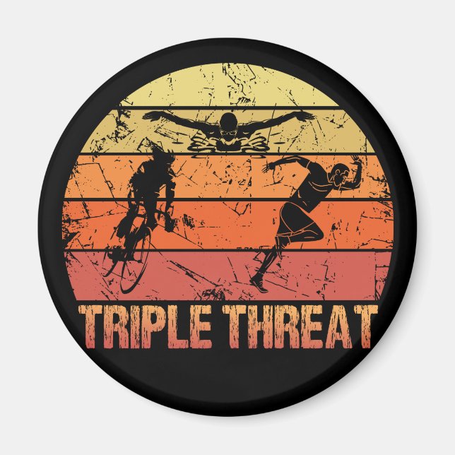 Íman Triathlon Triple Threat Vintage (Frente)
