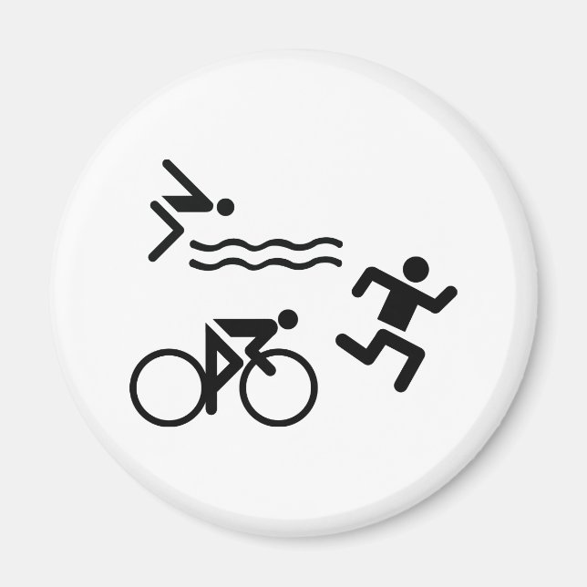 Íman Triatholon - bicicleta de natação em marcha (Frente)