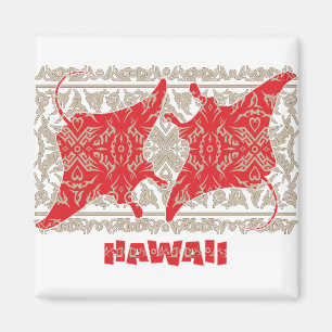 Íman Tribal-Manta-Ray-Vermelho