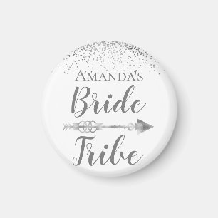 Íman Tribo Silver Boho Bride Personalizado